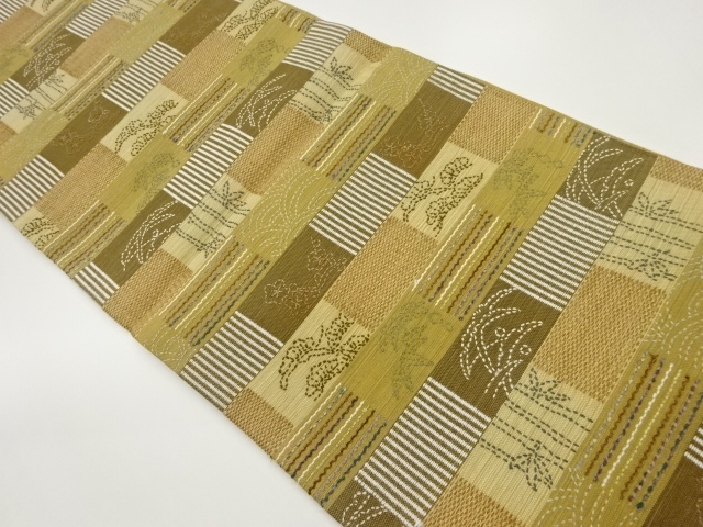 JAPANESE FUKURO OBI / EMBROIDERY / SHOCHIKUBAI